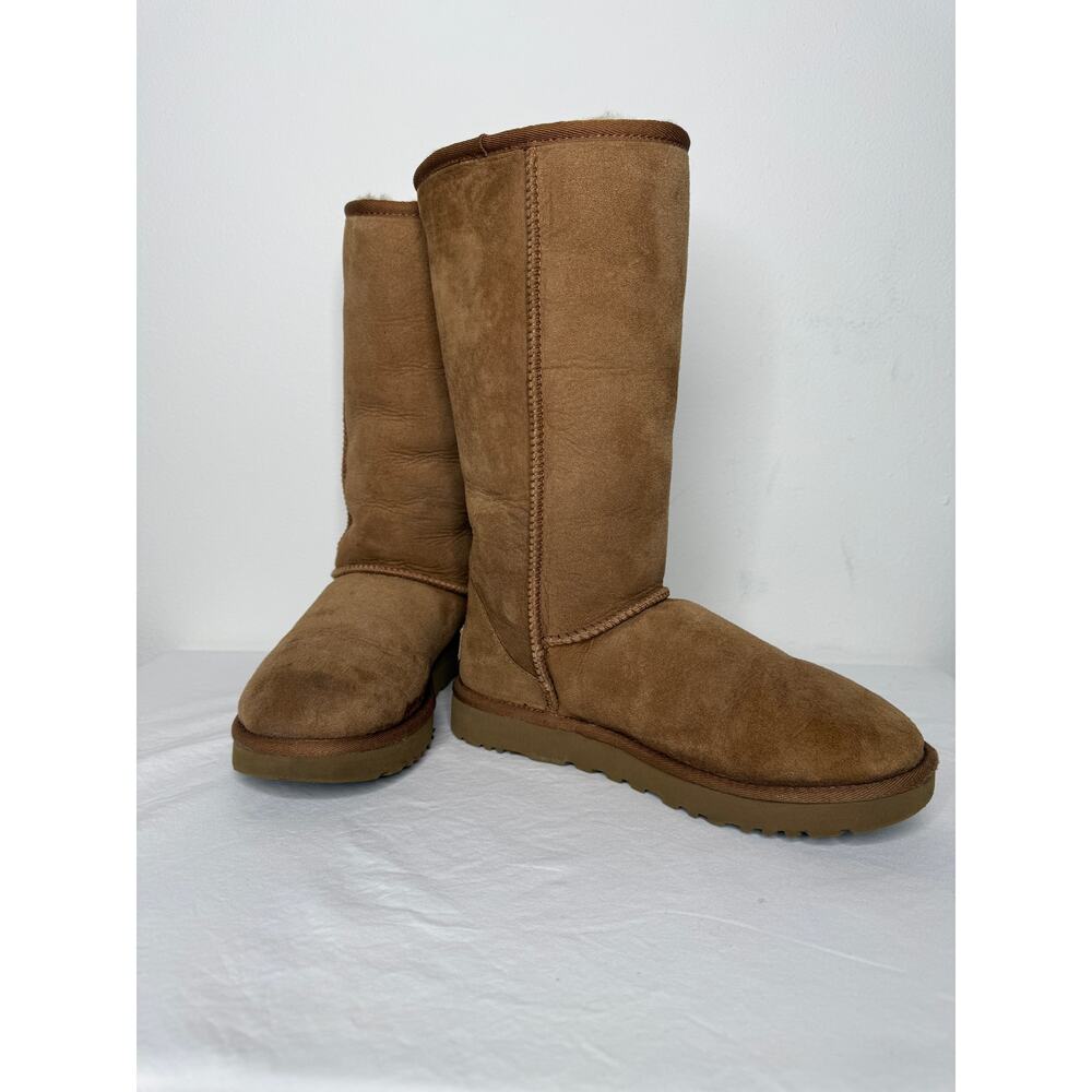 UGG Classic Tall II Chestnut Sheepskin Boots Women’s 7 Cozy Neutral - Picture 4 of 7